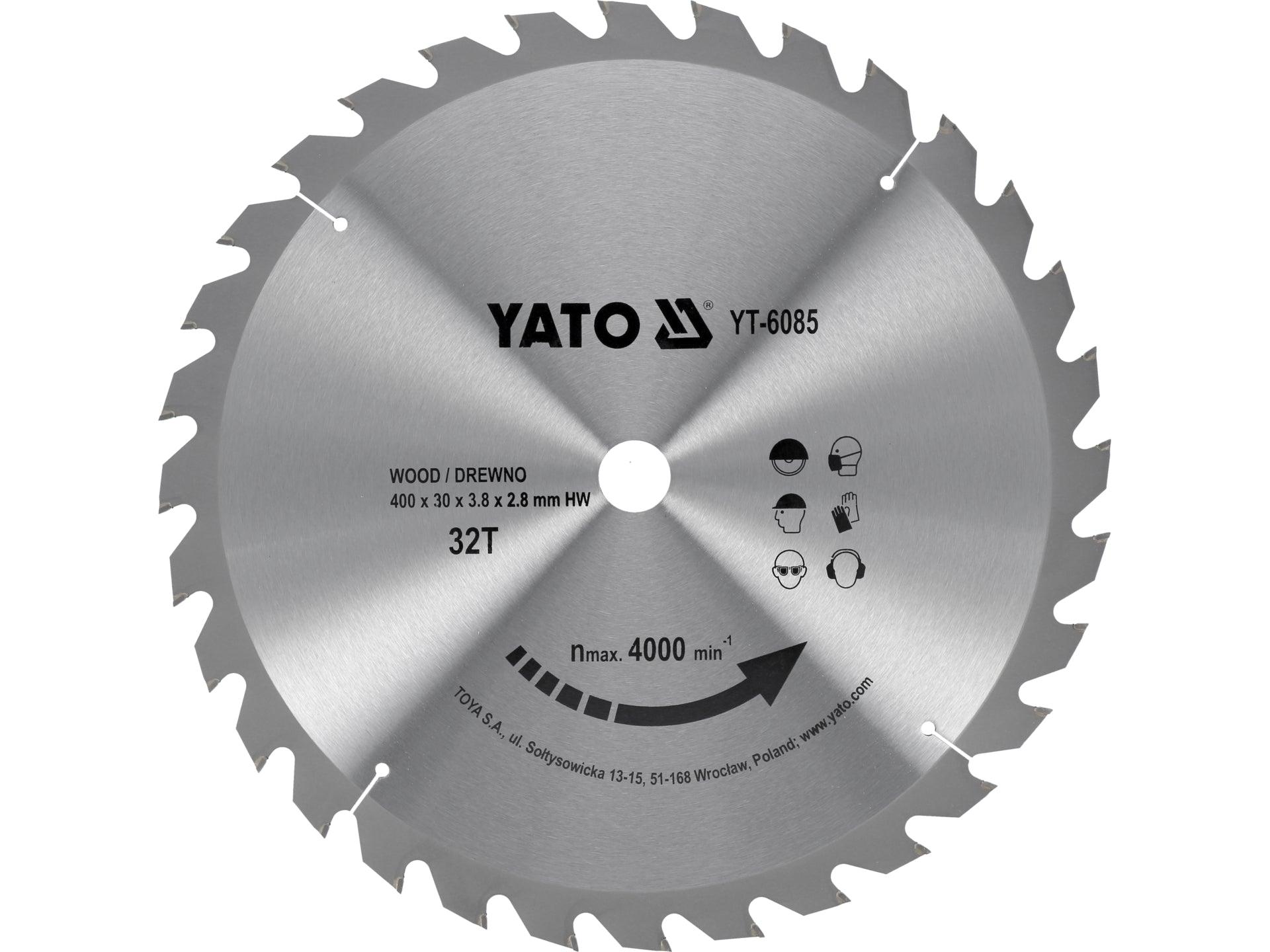 PÂNZĂ FIERĂSTRĂU CIRCULAR PENTRU LEMN 400X32X30MM YATO YT-6085