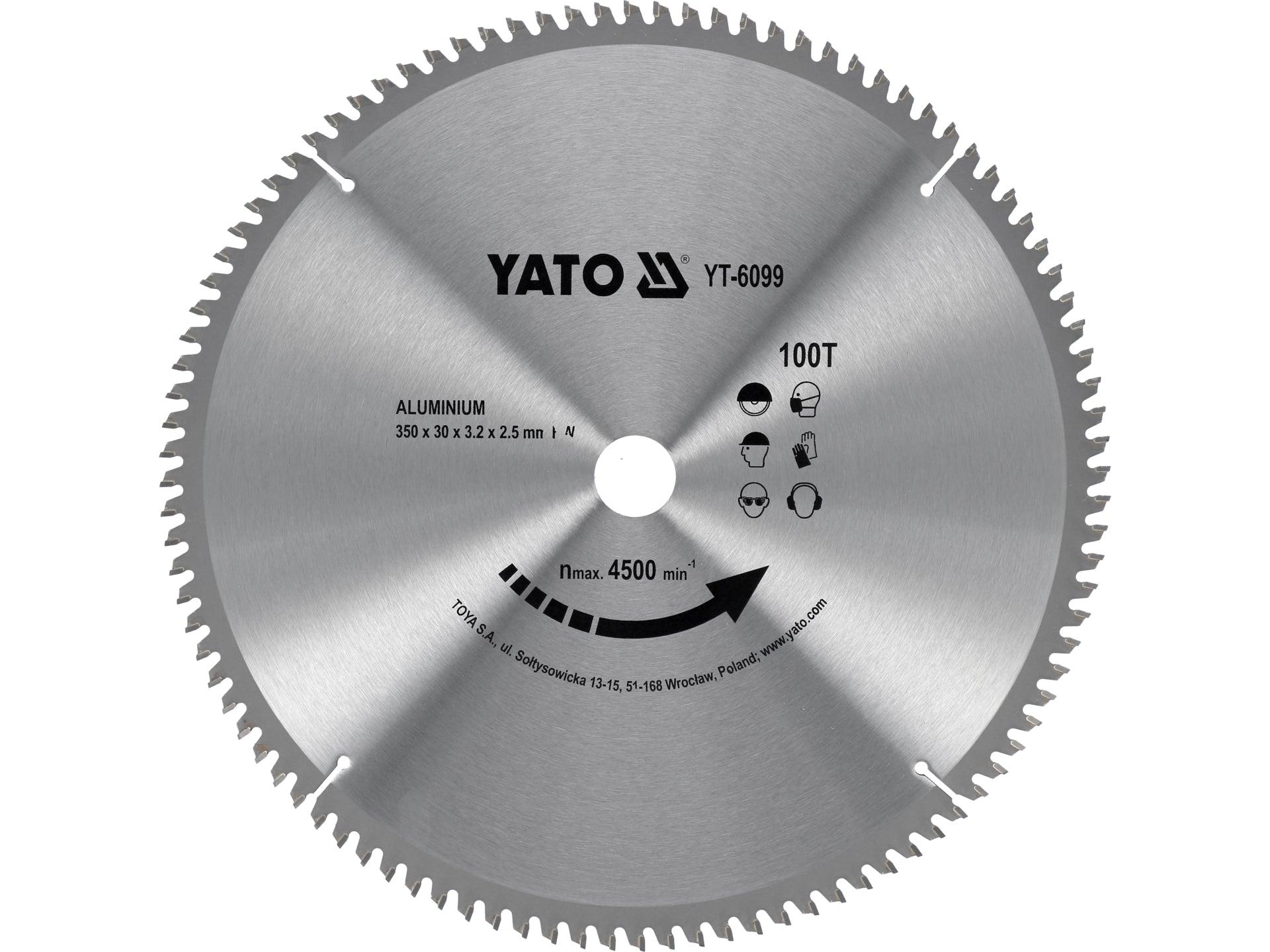 DISC FIERĂSTRĂU CIRCULAR PENTRU ALUMINIU 350X30X100MM YATO YT-6099