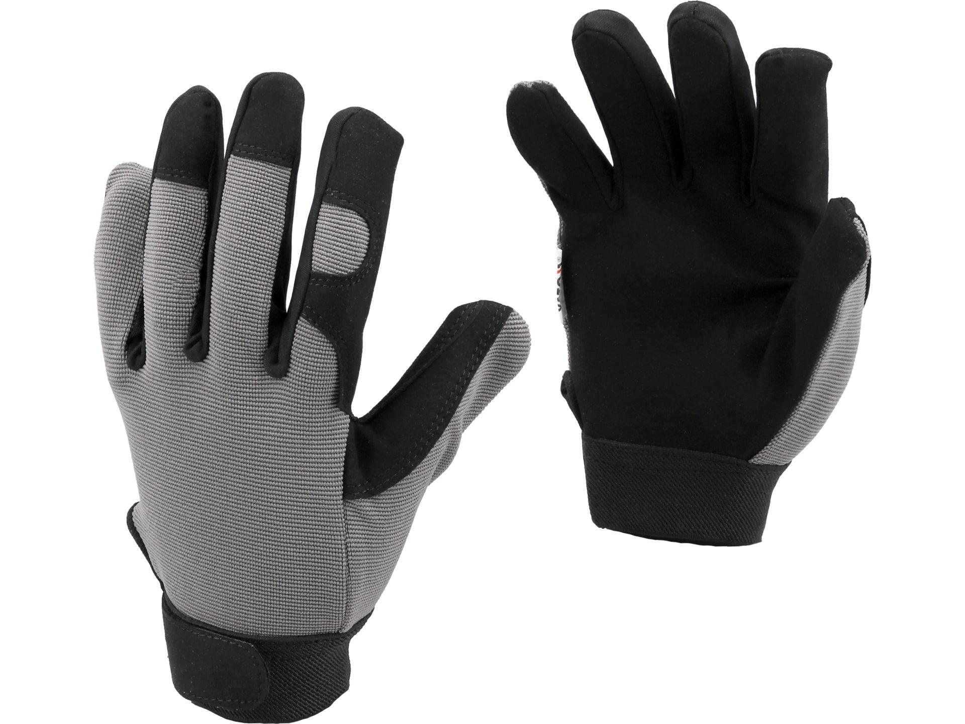 MĂNUȘI DE LUCRU DIN PIELE SINTETICĂ, GRI/NEGRU, MĂRIMEA 8 YATO YT-74651