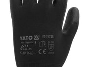 MĂNUȘI DE PROTECȚIE, NYLON, NEGRU, MĂRIMEA 8 YATO YT-74728