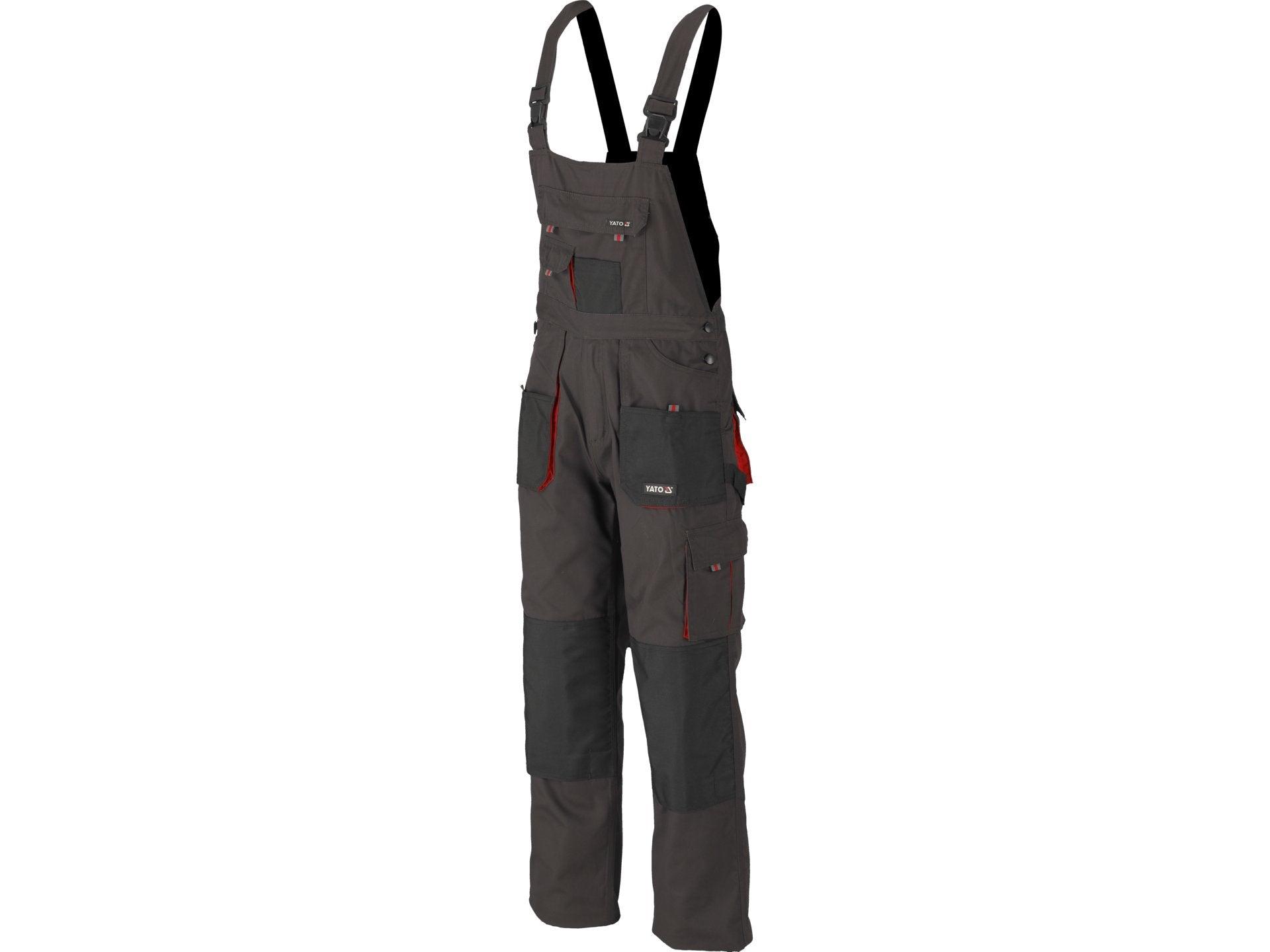 PANTALONI DE LUCRU CU PIEPTAR, BASALT, MĂRIMEA 2XL YATO YT-80157