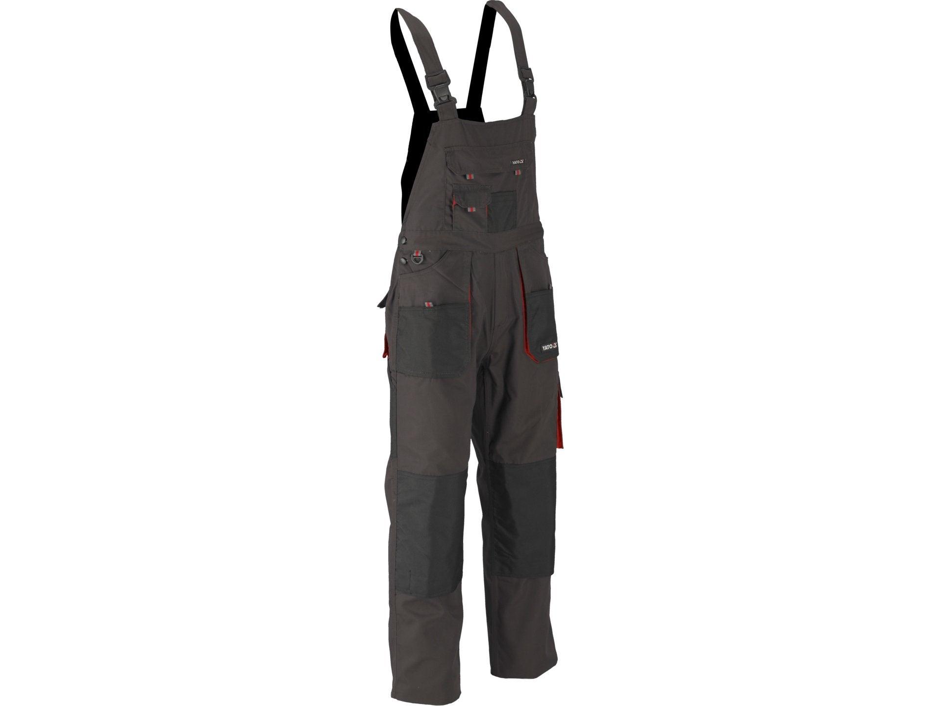 PANTALONI DE LUCRU CU PIEPTAR, BASALT, MĂRIMEA 2XL YATO YT-80157