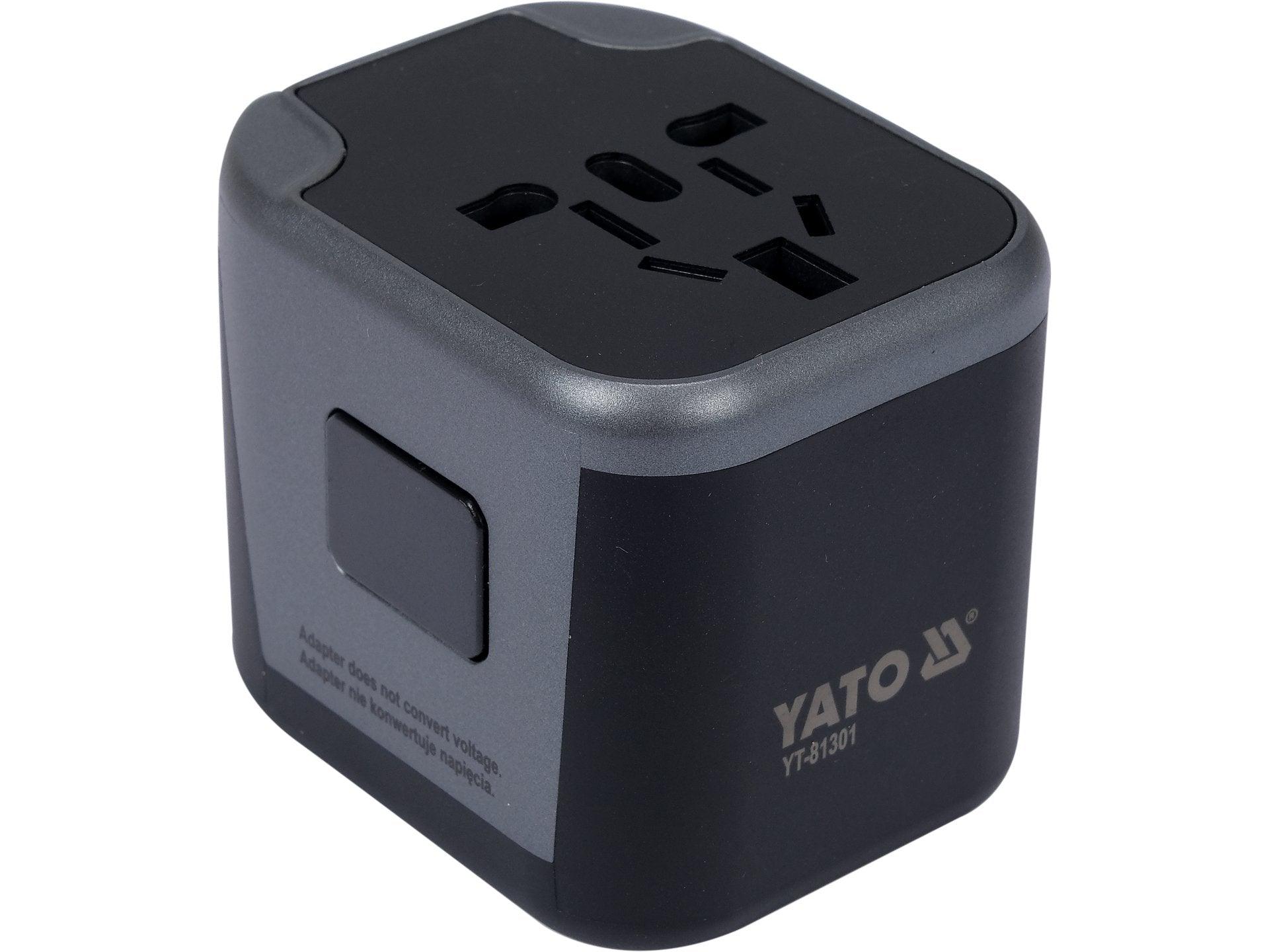 ADAPTOR UNIVERSAL DE CĂLĂTORIE, 2 X PORT USB YATO YT-81301