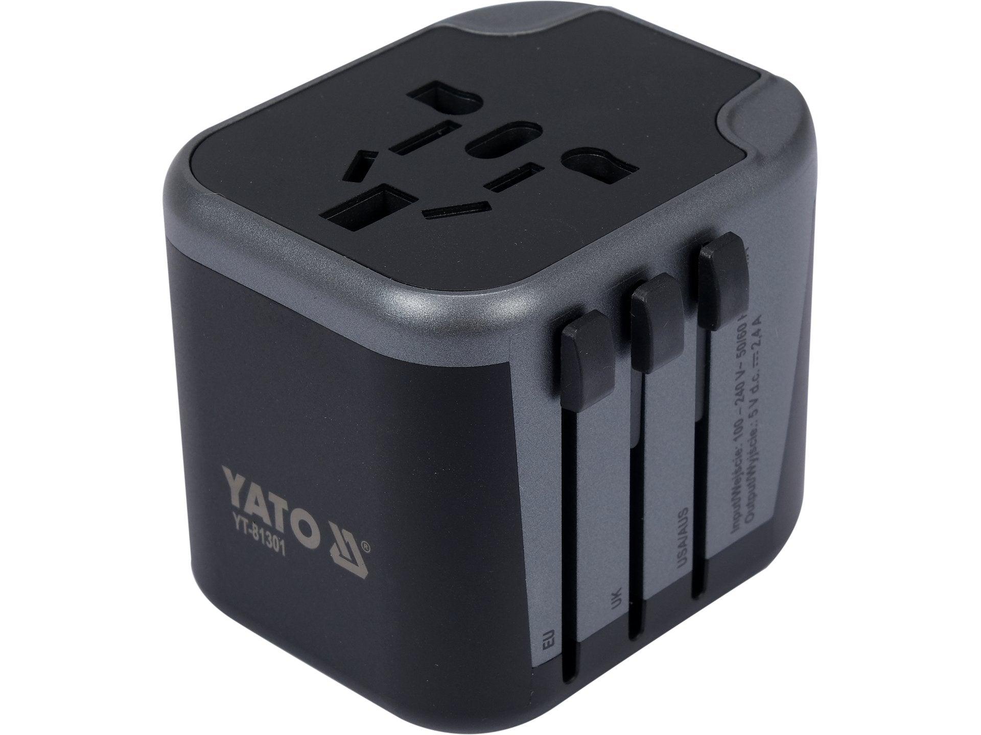 ADAPTOR UNIVERSAL DE CĂLĂTORIE, 2 X PORT USB YATO YT-81301