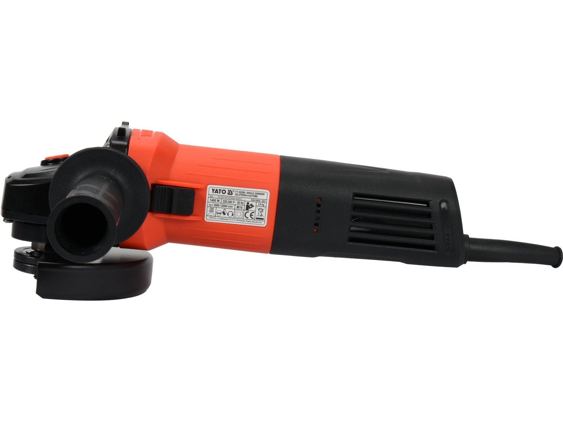 POLIZOR UNGHIULAR 125MM, 1400W, TURAȚIE REGLABILĂ 3000-12000RPM YATO YT-82098
