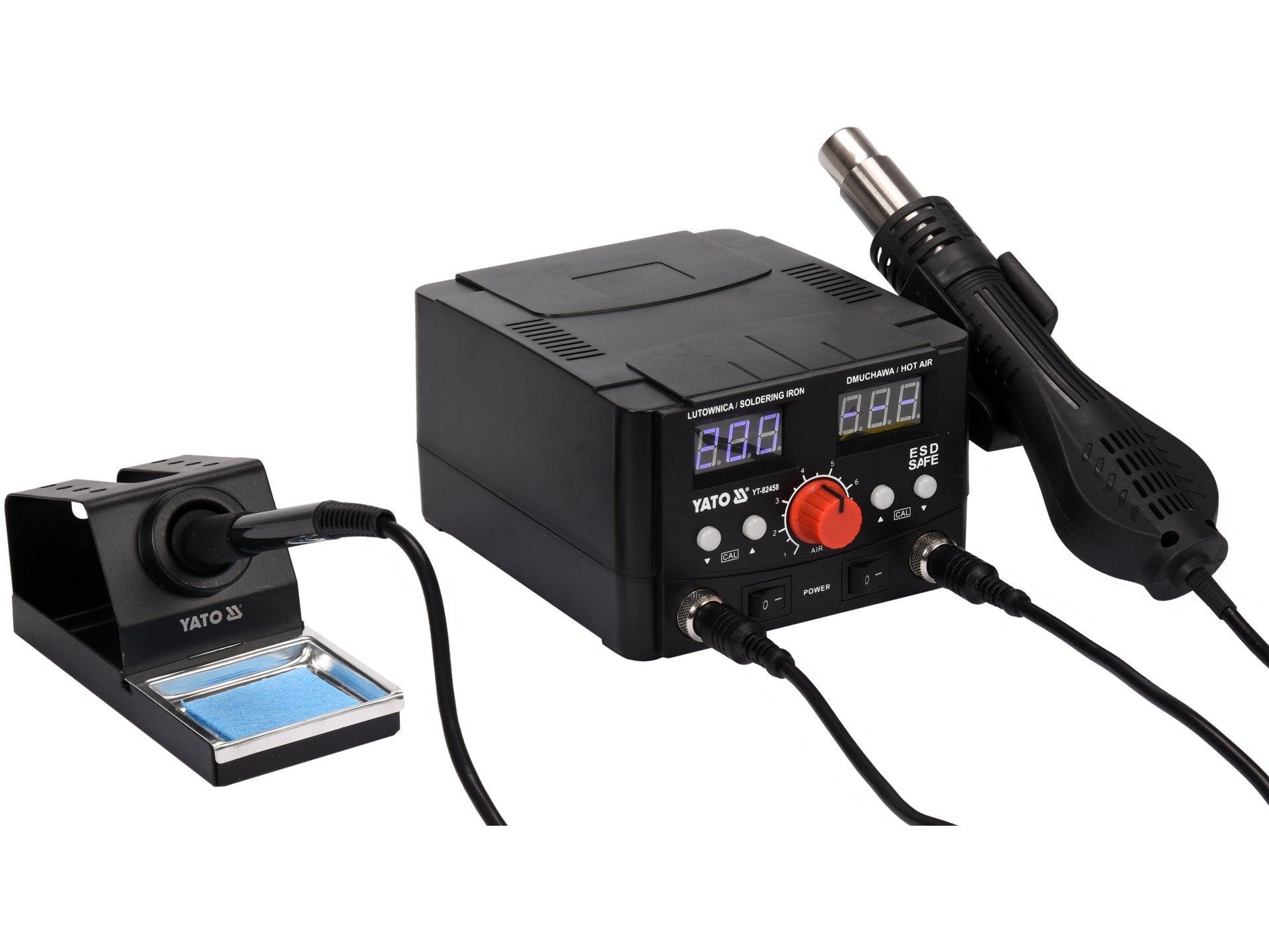 STAȚIE DE LIPIT 2 ÎN 1, APARAT LIPIT 75W + PISTOL AER CALD 750W YATO YT-82458