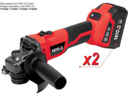 POLIZOR UNGHIULAR 18V, 125MM, 2X4AH, VITEZĂ REGLABILĂ YATO YT-828295