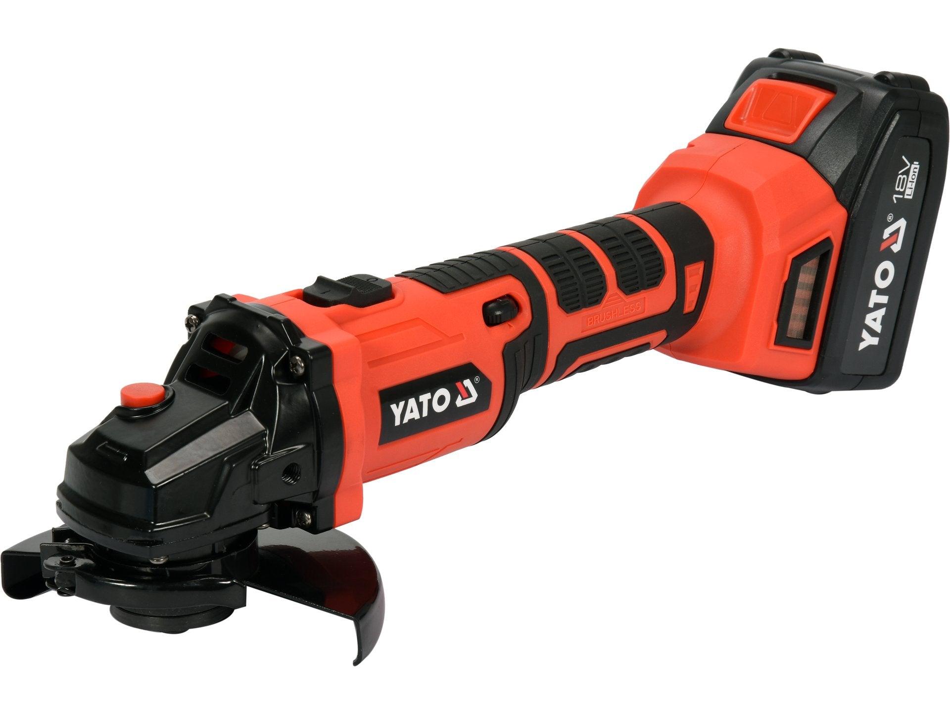 POLIZOR UNGHIULAR 18V, 125MM, FĂRĂ PERII, TURATIE REGLABILĂ YATO YT-82829