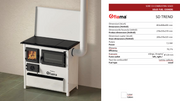 Soba de gatit si incalzit FIAMA TREND SD, 7 kW, cu cuptor de gatit si