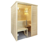 Cabina sauna din lemn masiv ALASKA Mini 160x110x204 cm