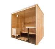 Cabina sauna din lemn masiv ALASKA View 206x206x204 cm