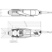 AMB 06083003, Motor pentru frezare 1050FME-U, 3500 - 22000 rpm, 1050W, + bucsa ER16 8mm