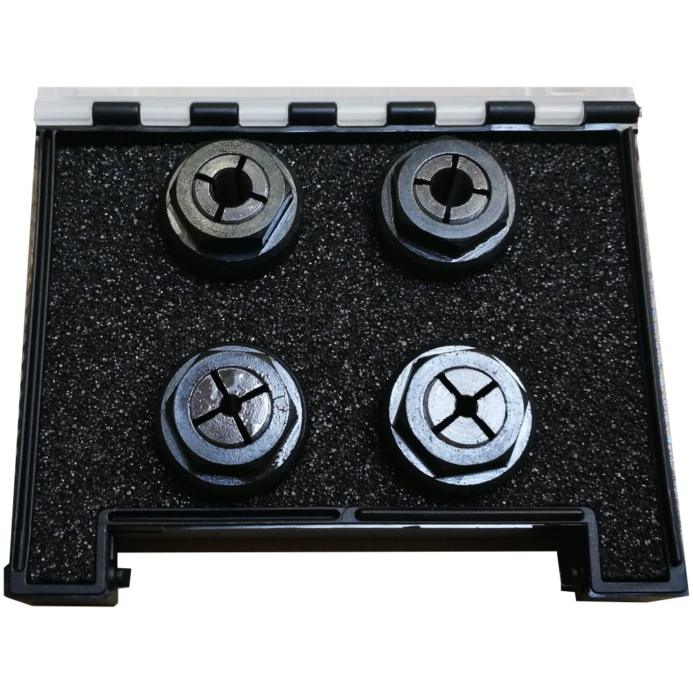 Set 4 bucsi elastice, 3, 6, 1/8", 1/4" AMB (kress) cu piulite