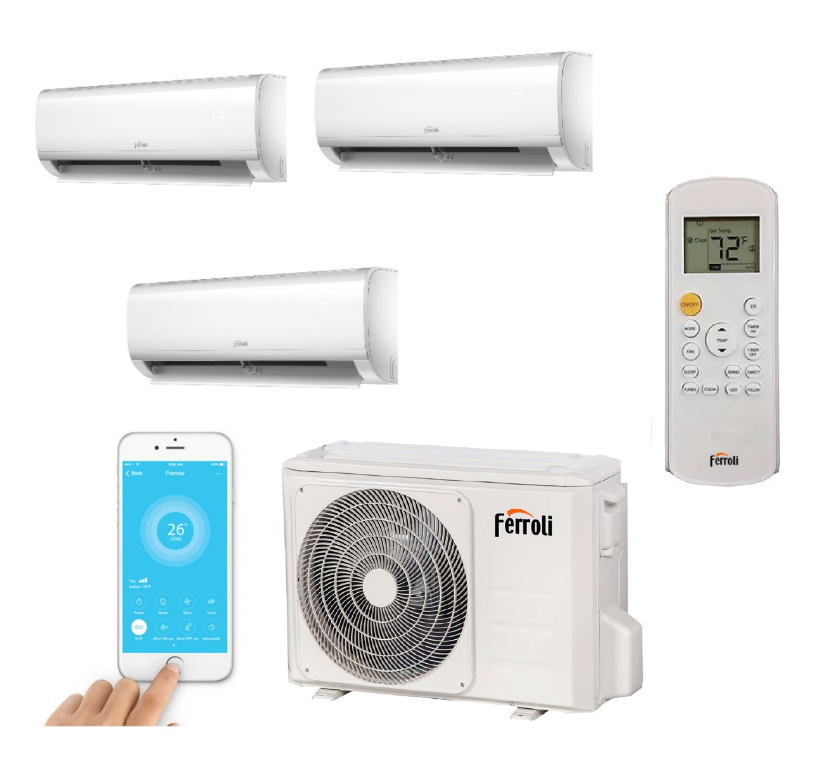 Aparat aer conditionat multisplit Ferroli Giada M 27-3, 1 x unitate