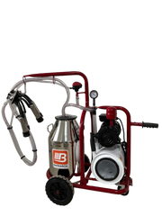 Aparat de muls vaci cu tanc vacuum, 1post , 1bidon 40l inox, pahare inox, 250l/min, 0.55kw