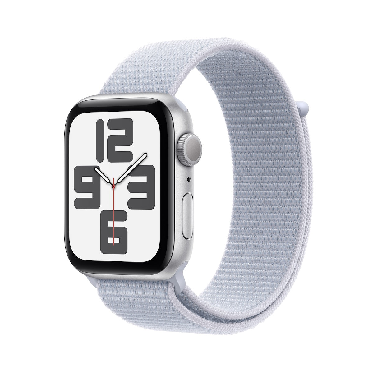 Cumpara Resigilat: Apple Watch SE GPS, 40mm Silver Aluminium Case, Blue Cloud Sport Loop de la Mesterul Minune