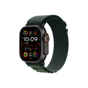 Cumpara Curea Apple pentru Apple Watch 49mm Dark Green Alpine Loop - Small - Black Titanium Finish de la Mesterul Minune