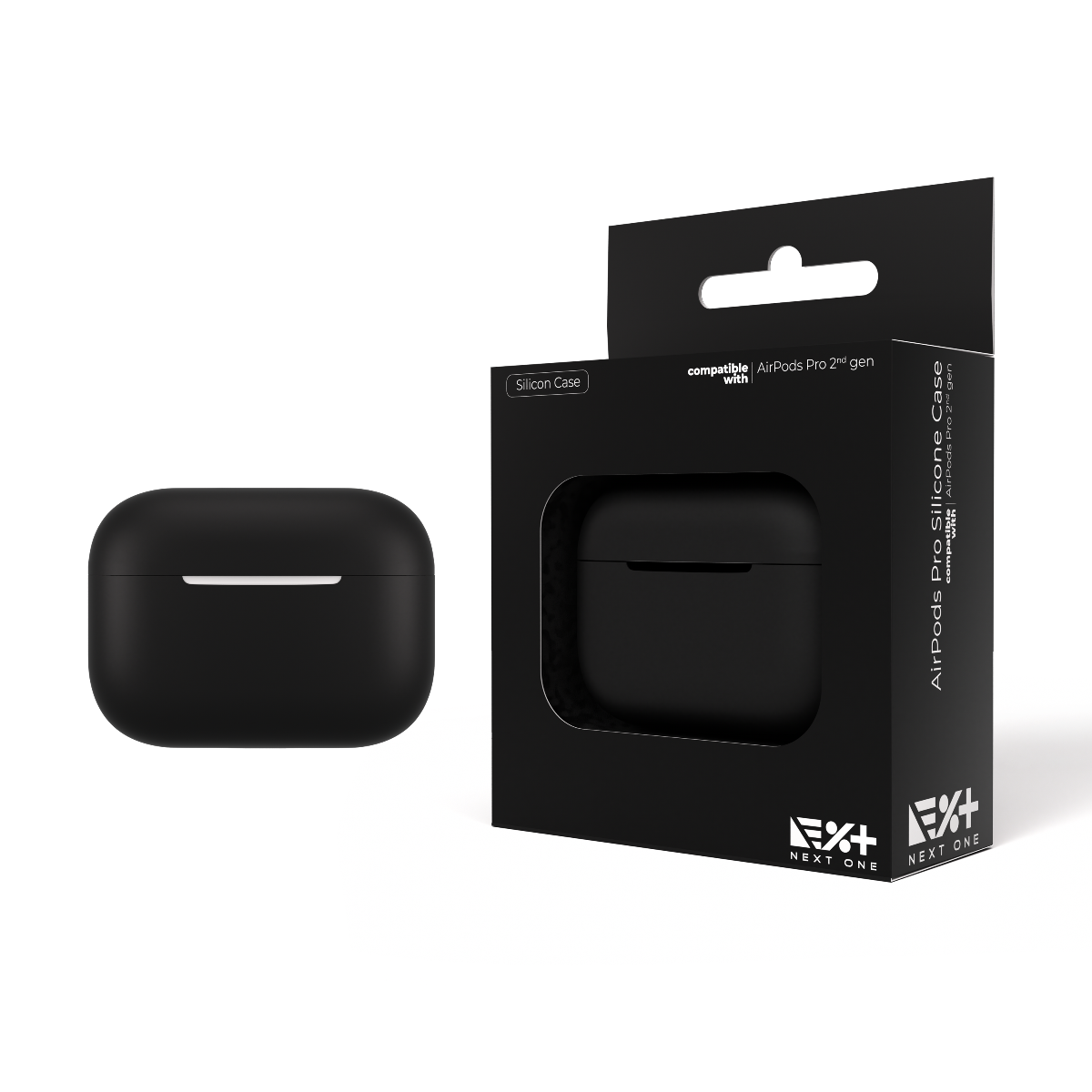 Cumpara Husa de protectie NEXT ONE pentru AirPods Pro (gen.2), Silicon, Negru de la Mesterul Minune