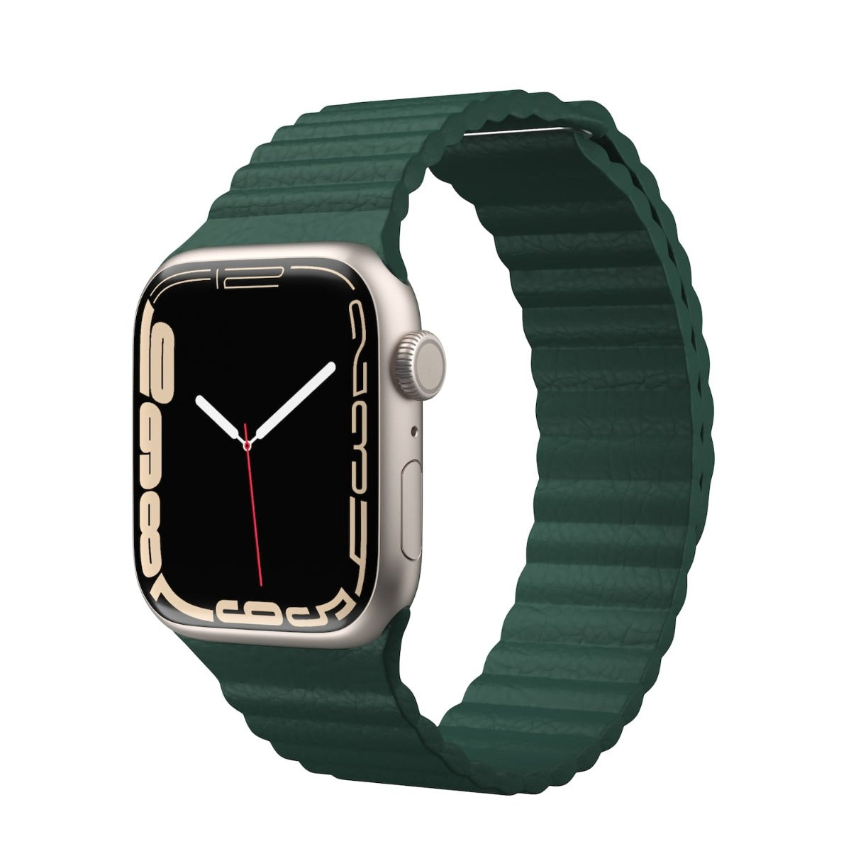 Cumpara Curea NEXT ONE Leather Loop pentru Apple Watch 42-44mm, Leaf Green de la Mesterul Minune