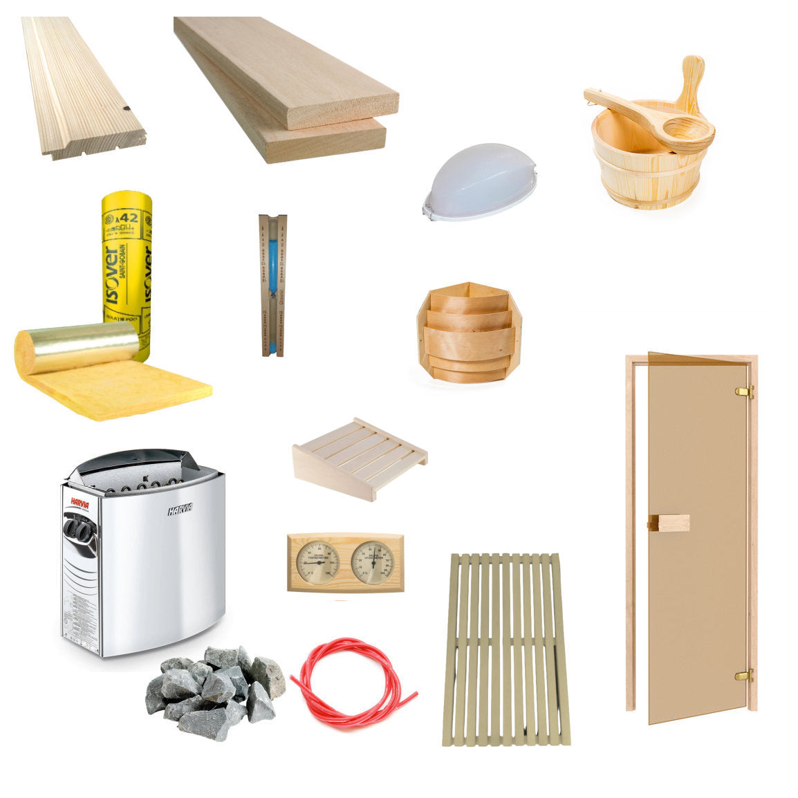 Kit DIY sauna finlandeza Waincris Saune BASIC 1 1,5x2x2,1m