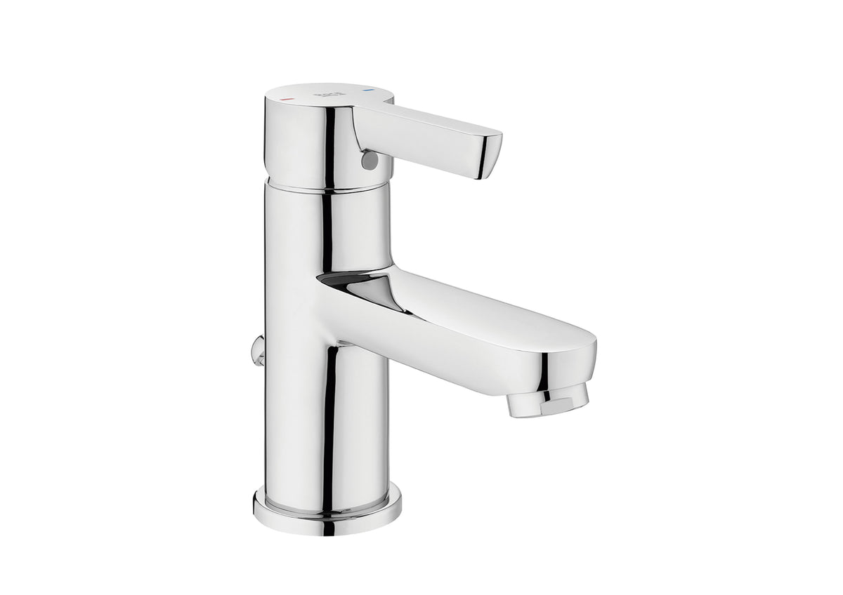 Baterie baie pentru lavoar, Roca Saona, montaj stativ, monocomanda, finisaj cromat, ventil inclus