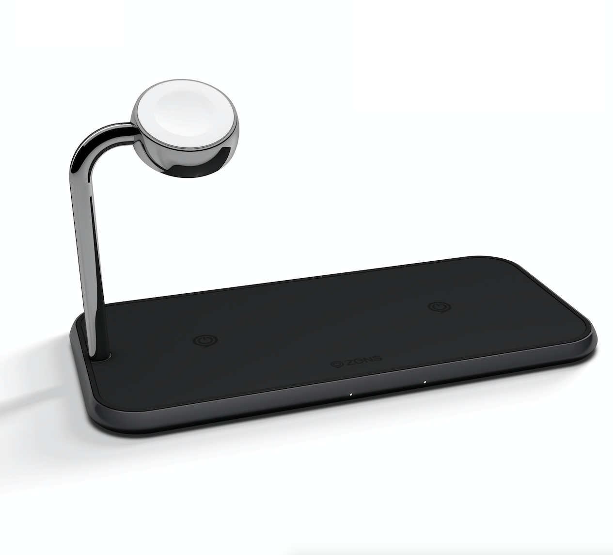 Cumpara Statie incarcare wireless fast charge dual compatibila Apple Watch - ZENS Aluminium 10W Qi Black de la Mesterul Minune