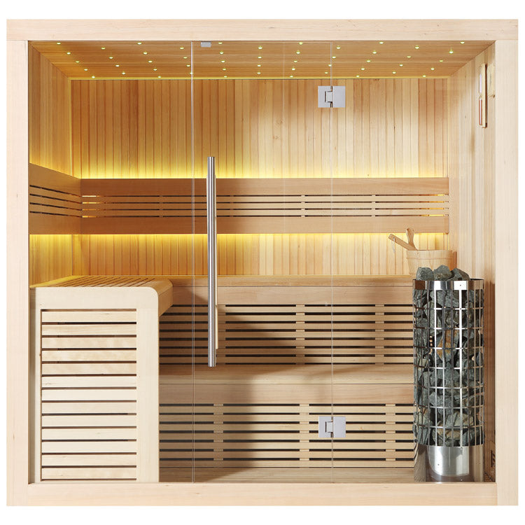Sauna finlandeza Nordic Repose 220x200x210cm din hemlock