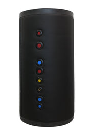 Boiler cu 2 serpentine FORNELLO SOL 150 LT 2S, pentru centrala termica si solar, montaj pe sol, izolatie termica, manta de protectie , flansa de vizitare