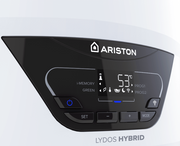 Boiler electric cu pompa de caldura, Ariston Lydos Hybrid Wi-Fi 100L, 1200 W, conectivitate internet, rezervor emailat cu Titan