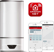 Boiler electric cu pompa de caldura, Ariston Lydos Hybrid Wi-Fi 80L, 1200 W, conectivitate internet, rezervor emailat cu Titan
