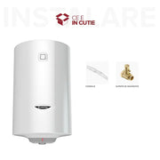 Pachet Boiler termoelectric Ariston PRO1 R 100 VTD 1.8K, 1800W, serpentina pe partea dreapta, supapa siguranta si kit de montaj inclus