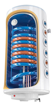 Boiler termoelectric cu 2 serpentine Fornello Optima GCV7/4S 1504420 D09 TRP2 2S,150 Litri, 2000 watt, reglaj extern al temperaturii, poliuretan expandat .