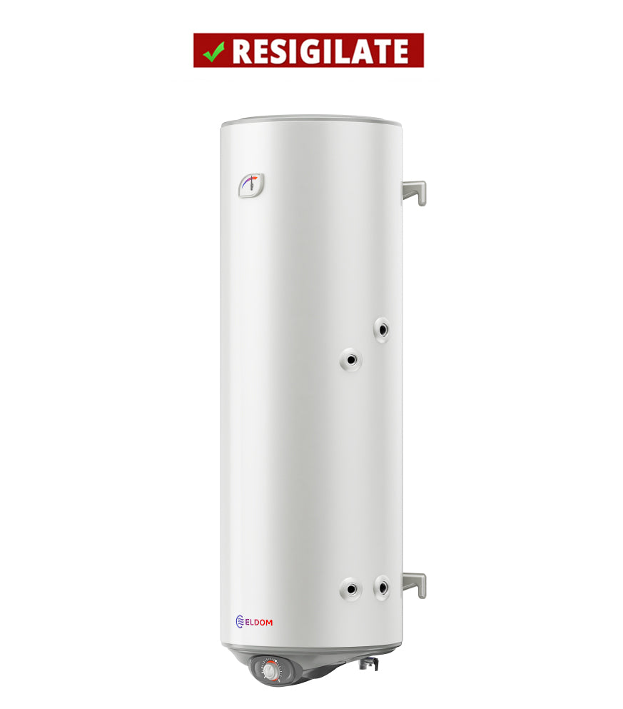 PRODUS RESIGILAT, NOU, USOR LOVIT, IN PERFECTA STARE DE FUNCTIONARE 23993 !!! Boiler termoelectric cu o serpentina, Eldom GREEN LINE WVF15046FSR, 150 Litri, 3 Kw, serpentina pe partea dreapta