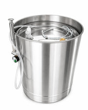 Butoi (cisterna) INOX cu capac flotant 200 L si camera din silicon, cadou robinet din INOX