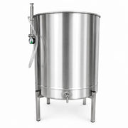 Butoi (cisterna) INOX cu capac flotant 200 L si camera din silicon, cadou robinet din INOX