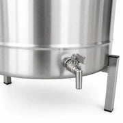 Butoi (cisterna) INOX cu capac flotant 200 L si camera din silicon, cadou robinet din INOX