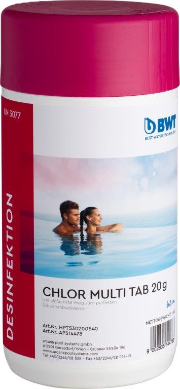 Tablete multifunctionale 20grame BWT Chlor Multi Tab 1kg