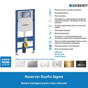 Rezervor WC incastrat, Geberit Duofix Sigma 111300005, 50 x 112 cm,