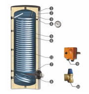 Boiler pentru pompe de caldura, Sunsystem SWPN-2L 500 L, cu o