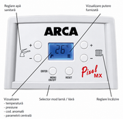 Centrala termica pe gaz in condensare Arca Pixel MX 35/35 PN, 31 kW