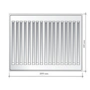 Calorifer otel Ferroli GR F 22K, 600 x 2000 mm, accesorii incluse