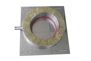 Capac condensatie baza compatibil doar cu elemente de cos inox Fornello, dublu perete inox-inox, izolatie din vata bazaltica 40 mm, diametru interior 120 mm, pentru centrale pe lemn, carbune si peleti