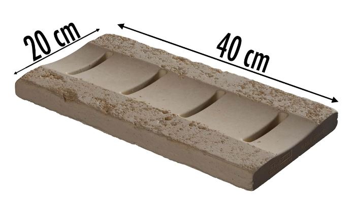 Capac rigola travertin 40 x 20 cm