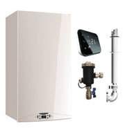Centrala Ariston HS Premium 24 kw, centrala pe gaz, in condensare kit de evacuare inclus, Salus IT500 wifi termostat ambient cu control prin internet si filtru antimagnetita