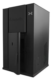 Centrala monobloc pe peleti Fornello Pellet King 35 kw complet echipata pentru incalzire, pompa, vas de expansiune, supapa de siguranta, automatizare, tiraj fortat, buncar peleti 80 kg, aprindere automata, A+