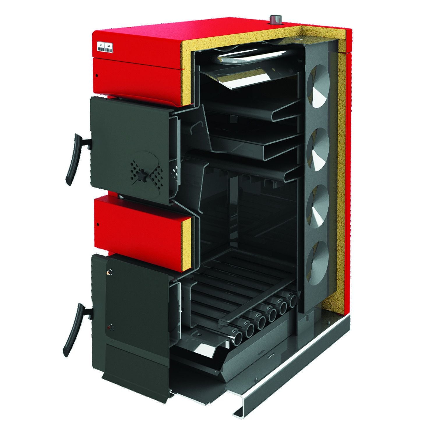 Centrala mixta combustibil solid si peleti Burnit NWB MAX 55 kW si Arzator pe peleti Pell Eco 35 kW