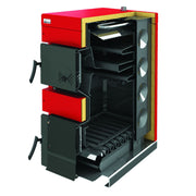 Centrala mixta combustibil solid si peleti Burnit NWB MAX 55 kW si Arzator pe peleti Pell Eco 35 kW