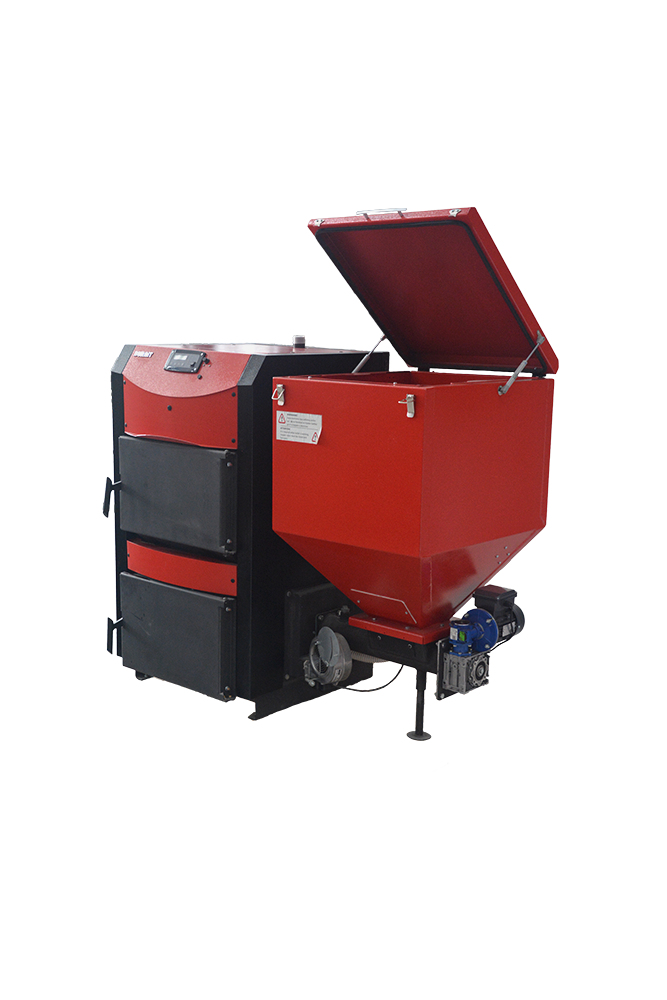 Centrala termica mixta Burnit WBS AC UB 27 kW, pe peleti, agropeleti din paie, peleti din floarea soarelui, carbune , aschii lemn , samburi, porumb sau cereale