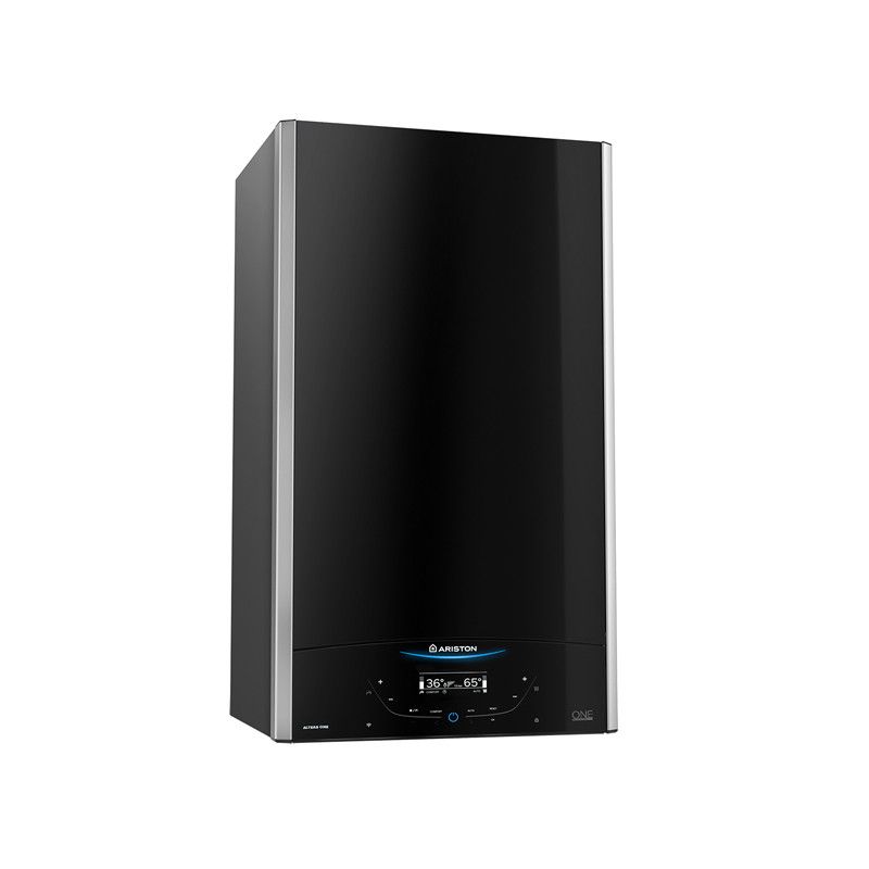 Centrala murala in condensare Ariston Alteas One Net 35, 35 kw, Schimbator primar inox, Senzor de camera Cube, Sonda externa, Interfata cu ecran tactil