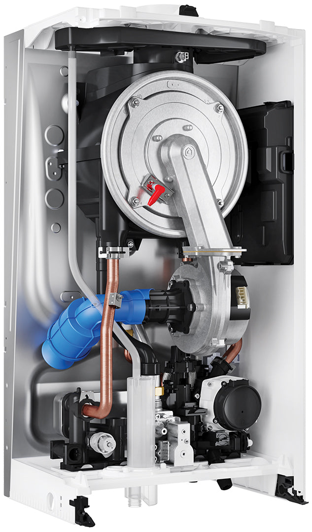 Centrala în condensare Chaffoteaux Inoa S 30 KW cu noul schimbător de căldură din oțel-inox Complet Cu Kit Evacuare Gaze Arse